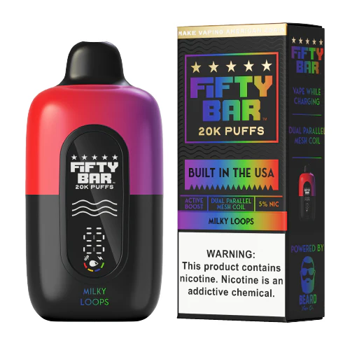 Fifty Bar - Milky Loops - Black Series Disposable Vape 20K - Image 2