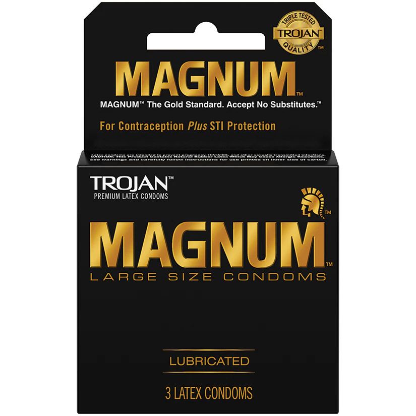 Trojan Magnum Premium Large Size Condoms (3 Pack)