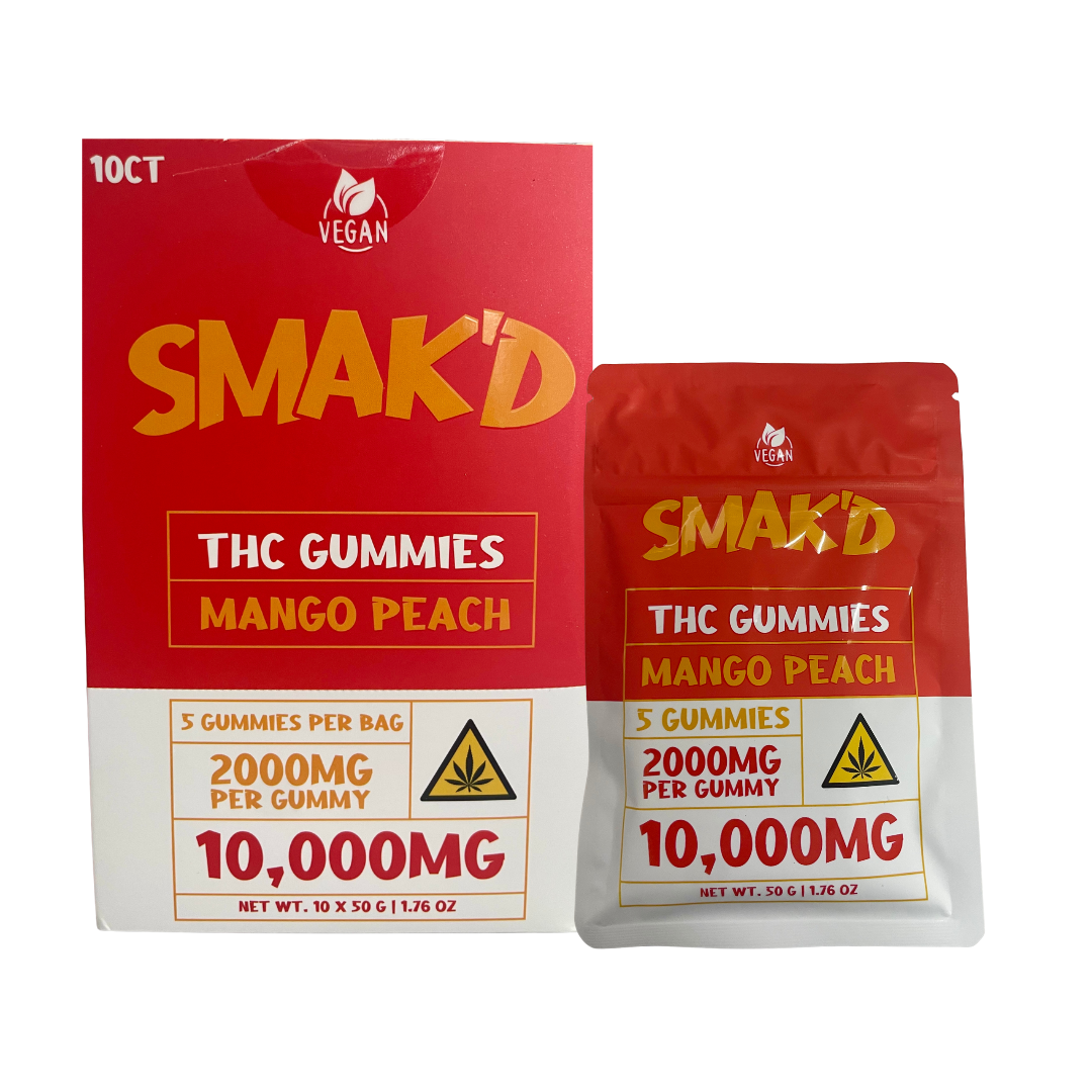Smak’d Exotic Blend Infused Delta 9 THC Gummies 2000 MG - Assorted Flavors - 5 count