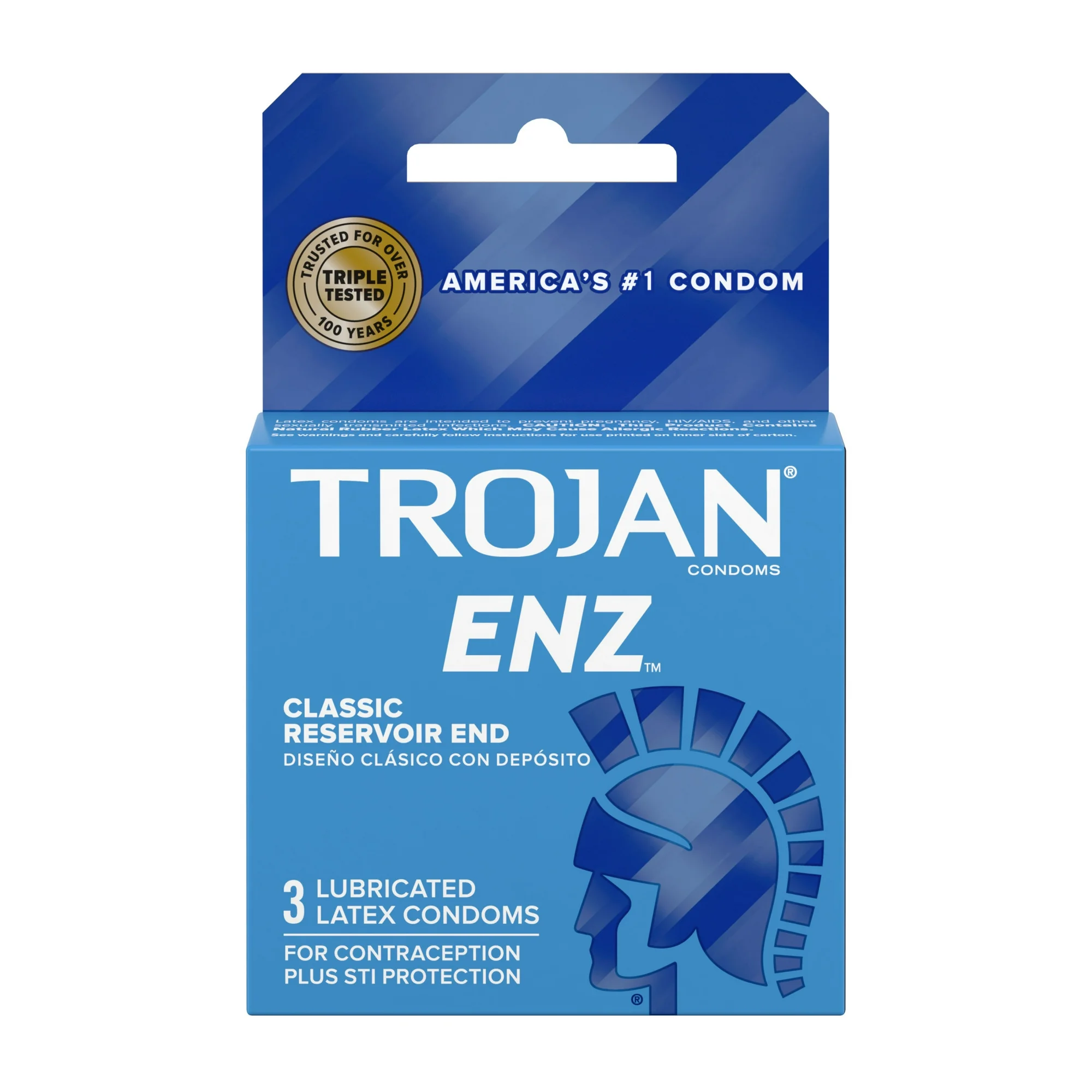 Trojan Enz Premium Lubricated Latex Condoms (3 Pack)
