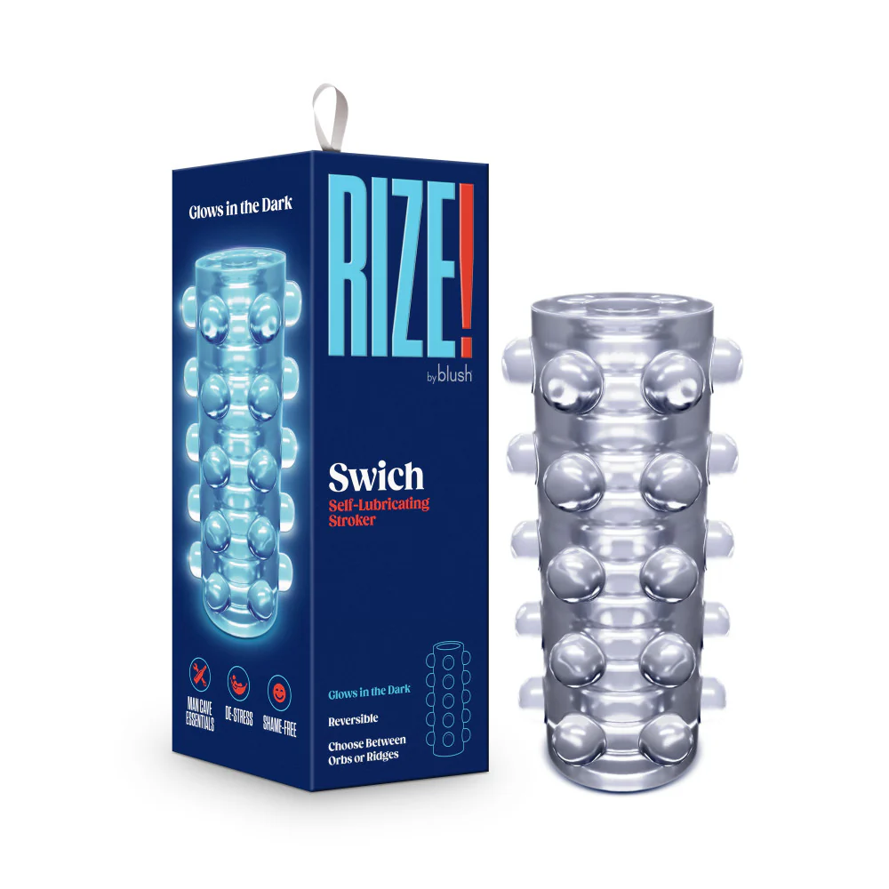 Rize! By Blush Switch Glow in the Dark Self - Lubricating Stroker - Clear - Image 11
