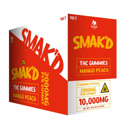 Smak’d Exotic Blend Infused Delta 9 THC Gummies 2000 MG - Assorted Flavors - 5 count - Image 3