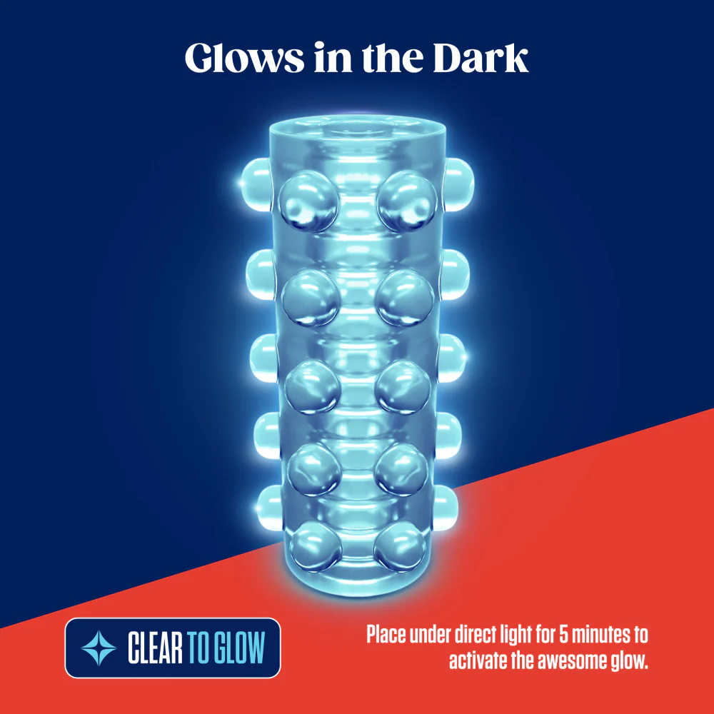 Rize! By Blush Switch Glow in the Dark Self - Lubricating Stroker - Clear - Image 4