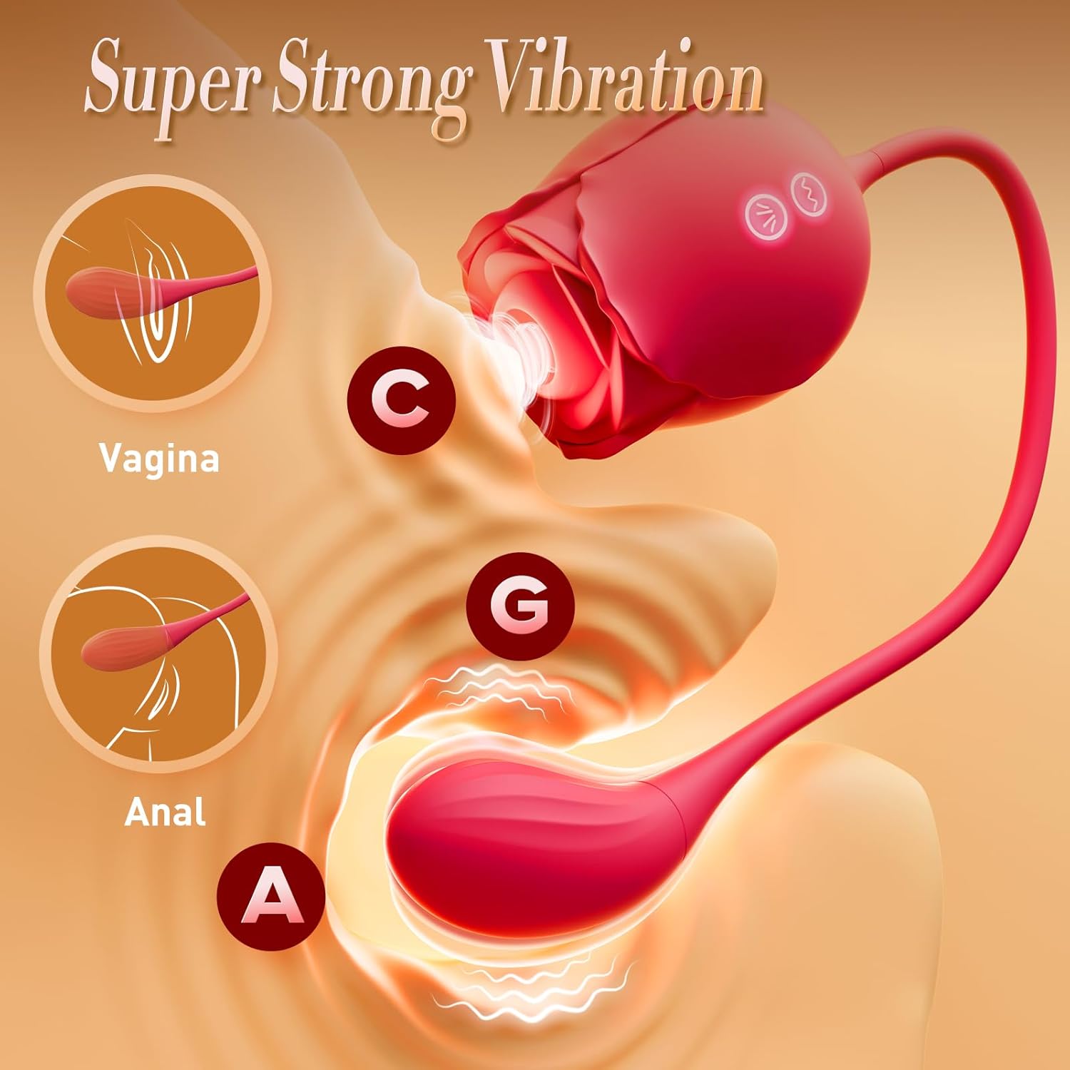 Excite It Double - App Controlled Double Rose Rechargeable Clitoral Sucking w/ Bullet Vibrator - Image 2