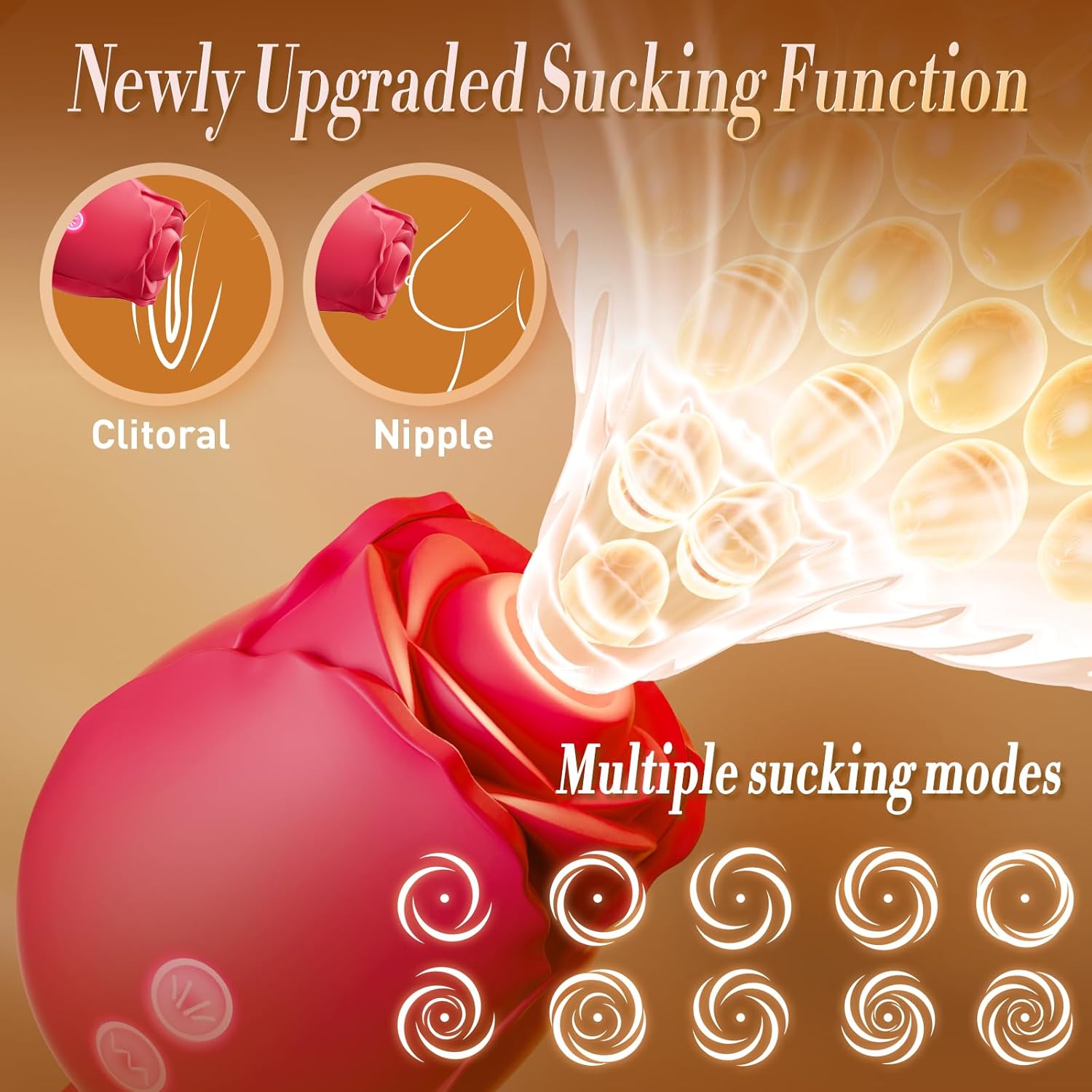 Excite It Double - App Controlled Double Rose Rechargeable Clitoral Sucking w/ Bullet Vibrator - Image 3