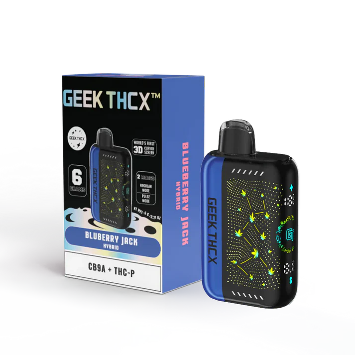 Geek THCX Pulse X Blueberry Jack 6 gr CB9A + THC-P Curve Screen Disposable Vape Hybrid - Image 2