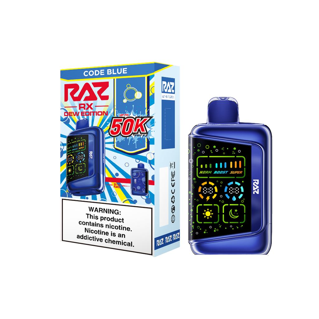 RAZ RX 50K Dew Edition Disposable Vape – Code Blue - Image 3