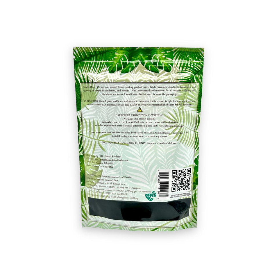 Remarkable Herbs Green Vein Maeng Da Kratom Powder - Image 6