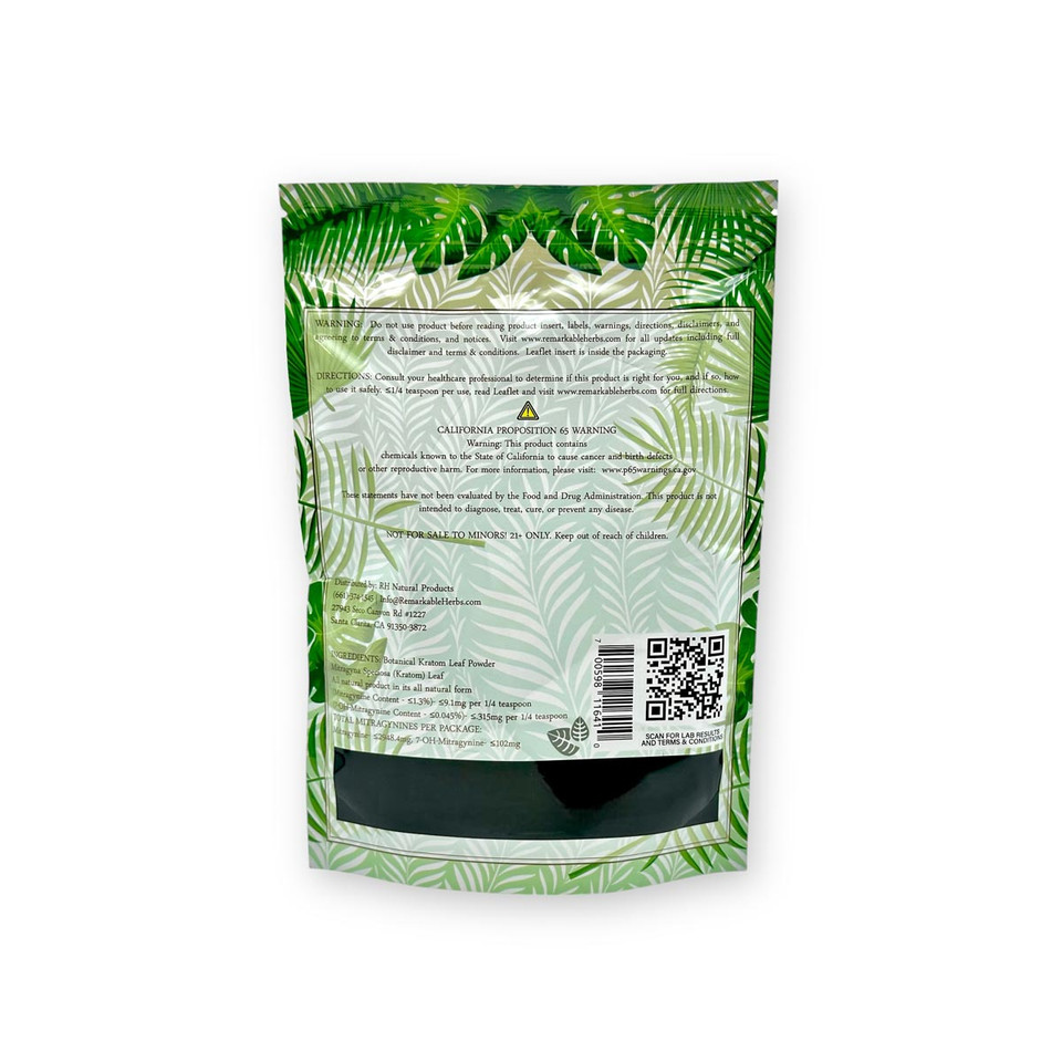 Remarkable Herbs White Vein Maeng Da Kratom Powder - Image 6