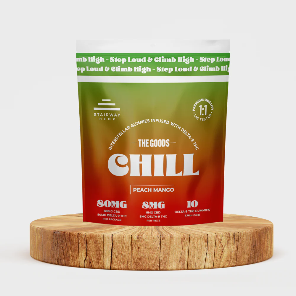 The Goods - CHILL - Peach Mango Gummies - 10x10mg
