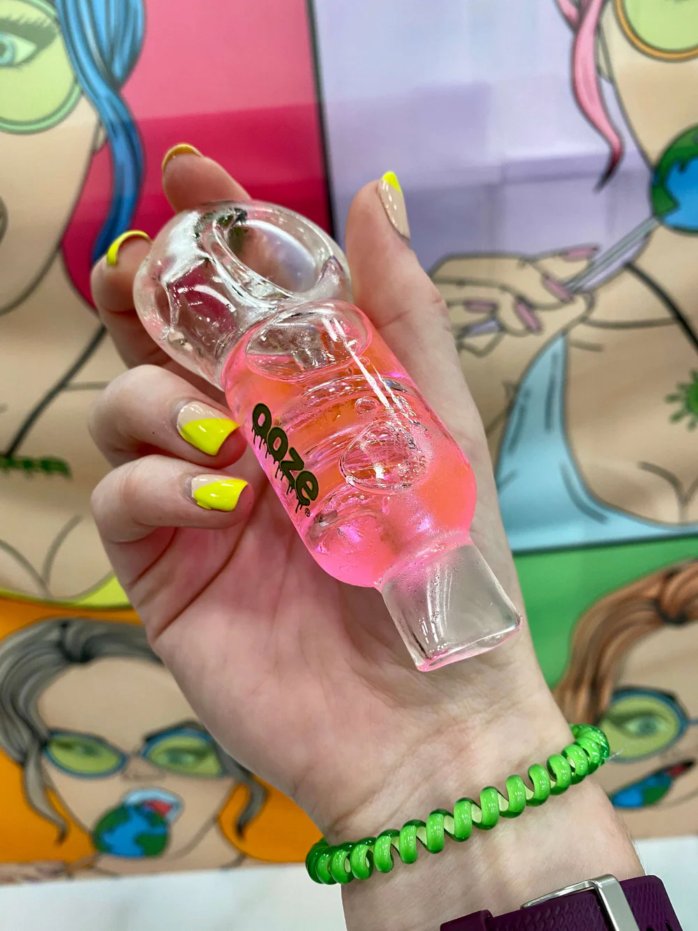Ooze Cryo Freezable Glycerin Glass Bowl - Pink - Image 4