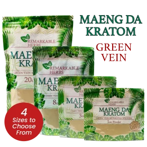 Remarkable Herbs Green Vein Maeng Da Kratom Powder