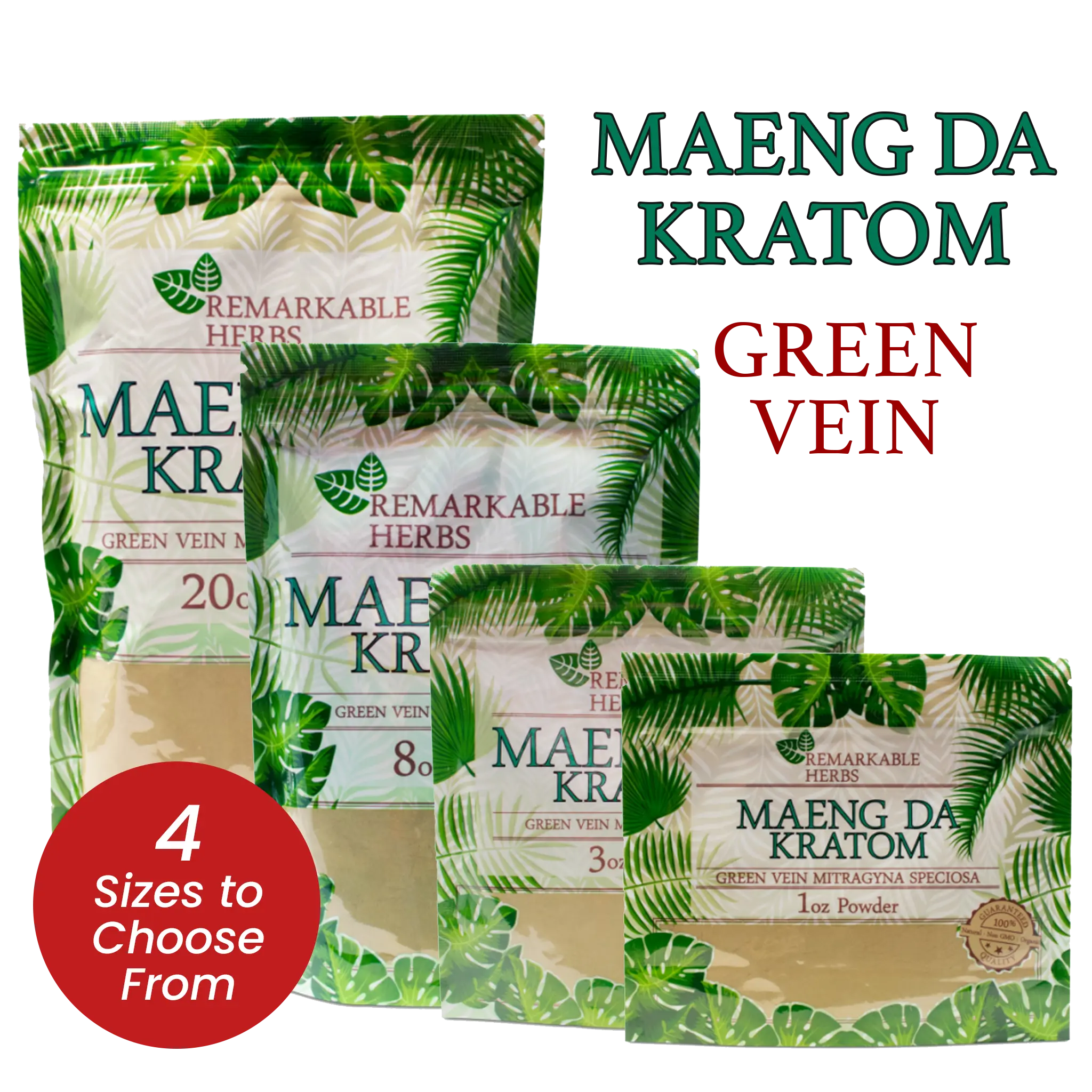 Remarkable Herbs Green Vein Maeng Da Kratom Powder