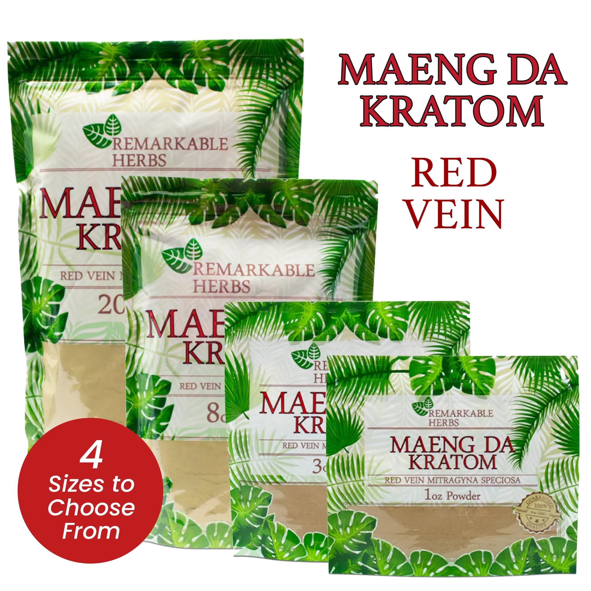 Remarkable Herbs Red Vein Maeng Da Kratom Powder