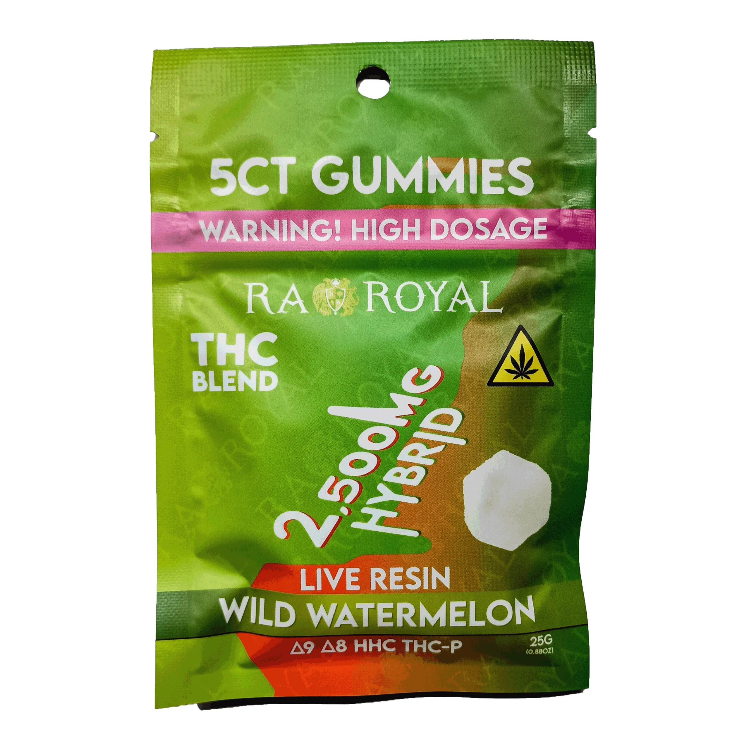 RA Royal Blend 2,500MG 5CT Gummy Pack: Wild Watermelon (Hybrid)