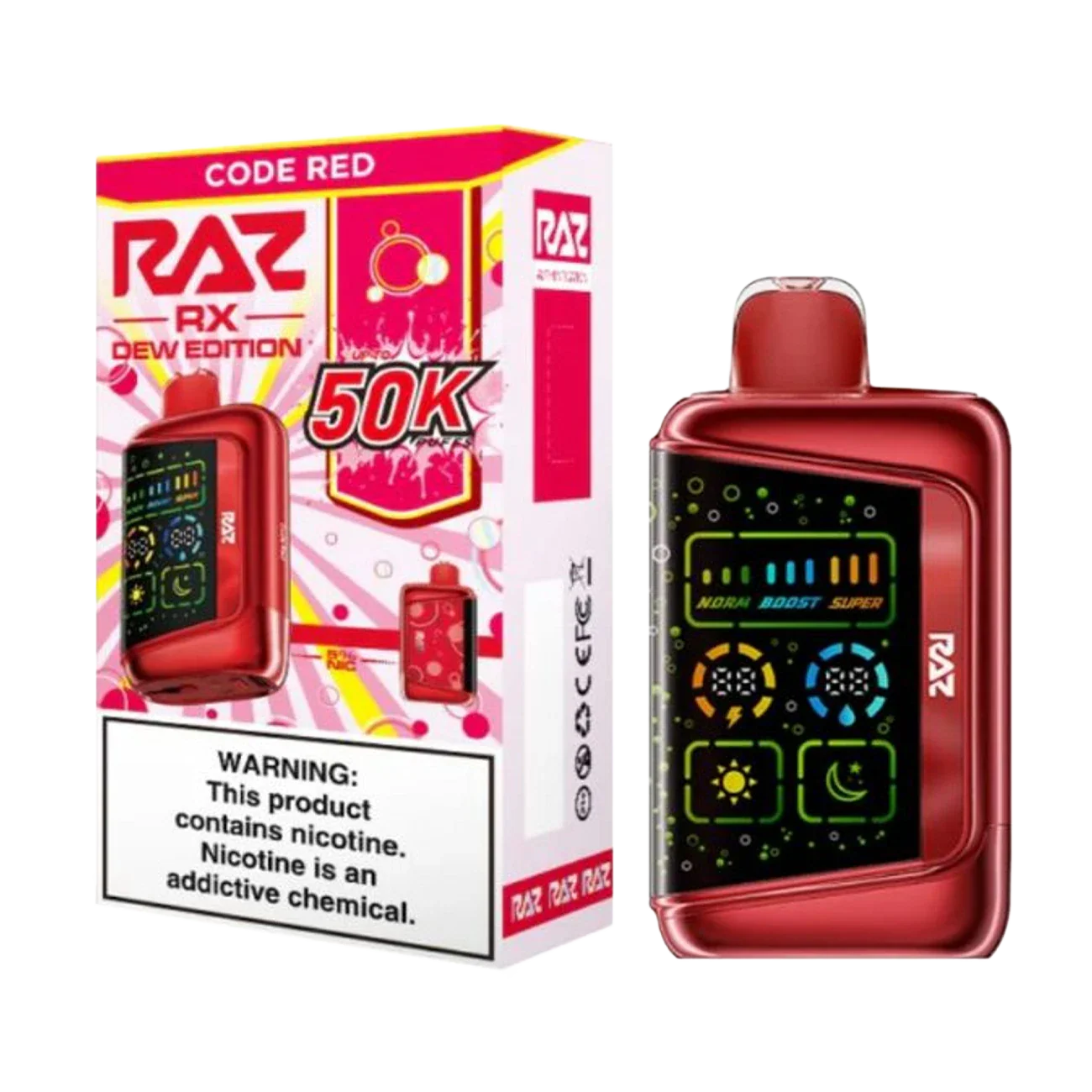 RAZ RX 50K Dew Edition Disposable Vape – Code Red - Image 3